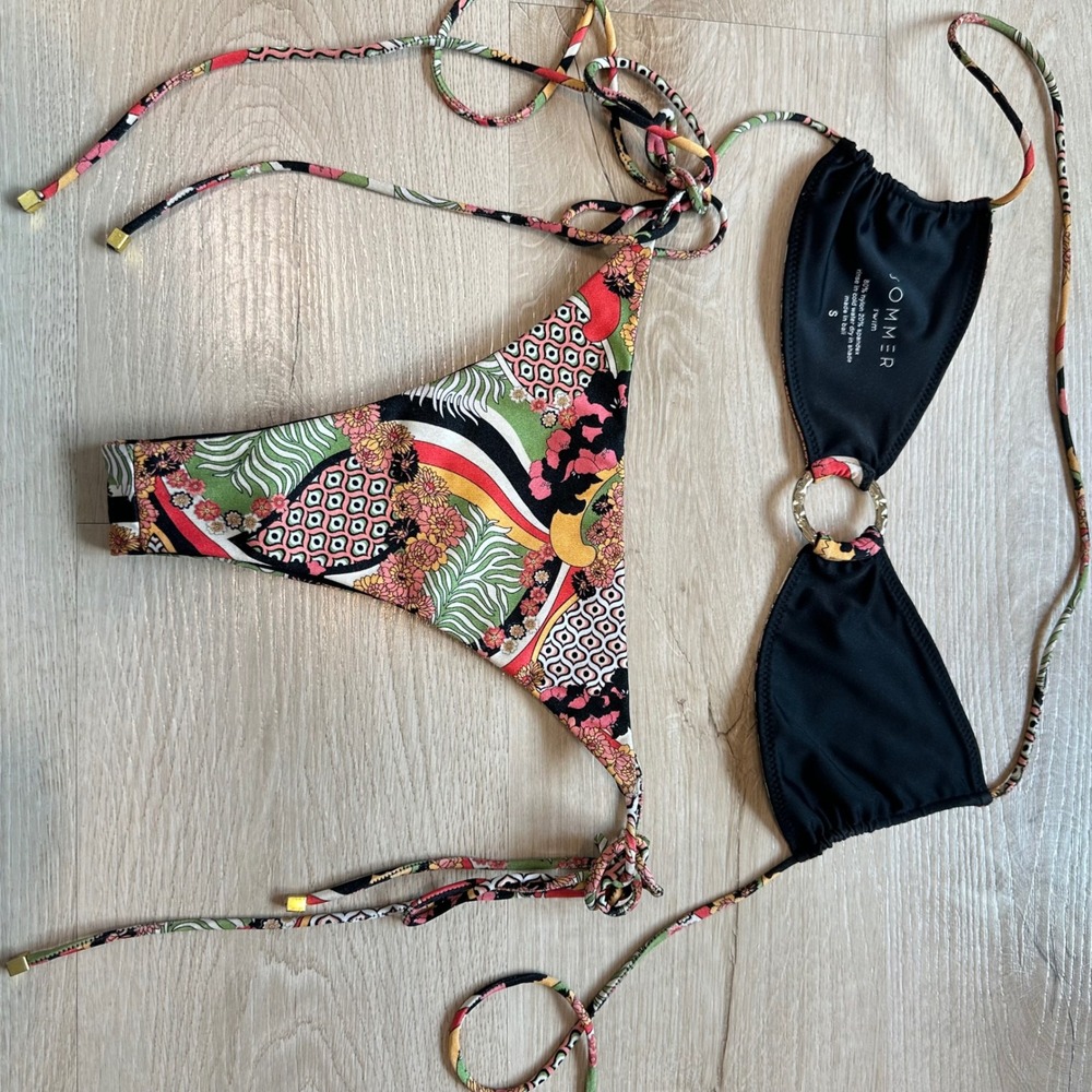 Sommer Swim Lucia Milla Bahamas Bikini Set S/M Women Boho Small Multicolor Nylon - Picture 8 of 9